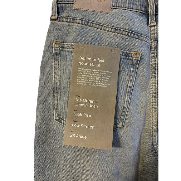 Everlane The Original Cheeky Jean in Light Fog 28 Ankle NWT - Picture 6 of 8